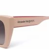 Alexander McQueen Logo print square frame sunglasses 6 Alexander McQueen logo-print square-frame sunglasses