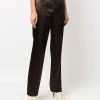 Alexander McQueen glossy finish straight-legged trousers