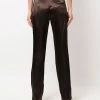 Alexander McQueen glossy finish straight-legged trousers