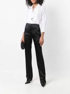 Alexander McQueen high-waisted straight leg trousers