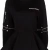 Alexander McQueen zip-detailed peplum sweatshirt