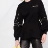 Alexander McQueen zip-detailed peplum sweatshirt