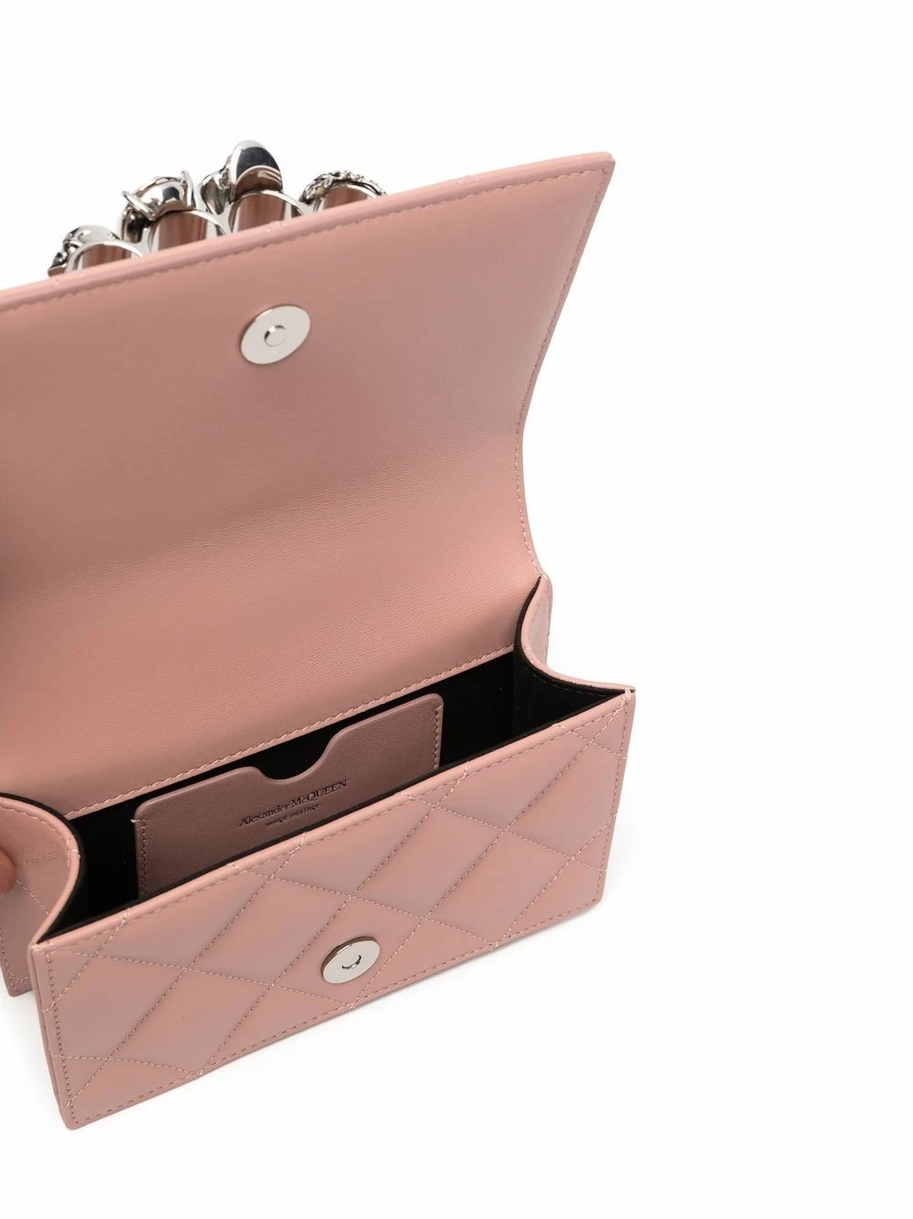 Alexander McQueen Mini Jewelled Graffiti logo print satchel 5 Alexander McQueen mini Jewelled Graffiti-logo print satchel