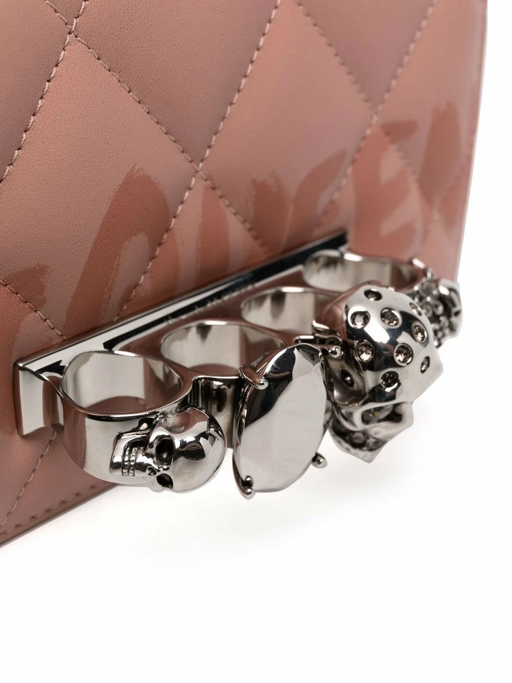 Alexander McQueen Mini Jewelled Graffiti logo print satchel 4 Alexander McQueen mini Jewelled Graffiti-logo print satchel