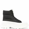 Alexander McQueen padded-ankle lace-up boots
