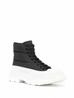 Alexander McQueen padded-ankle lace-up boots
