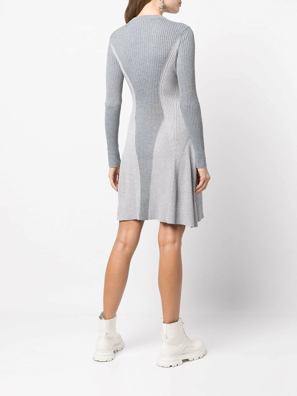 Alexander McQueen Stretch knit flared minidress 4 Alexander McQueen stretch-knit flared minidress