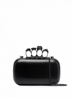 Alexander McQueen Skull Four-Ring clutch bag