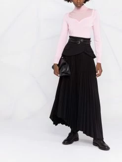 Alexander McQueen sweetheart neckline cashmere jumper