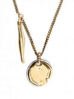 Alexander McQueen medium Molten double-pendant princess necklace