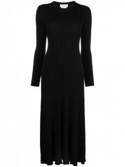 Alexander McQueen ribbed mid-length wool dress
