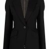 Alexander McQueen fitted lace-back peak-lapel blazer