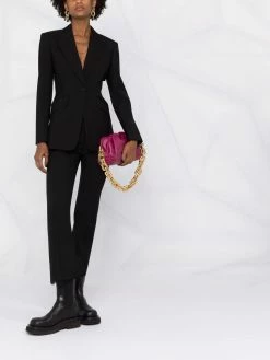 Alexander McQueen lace-trim tailored cropped trousers