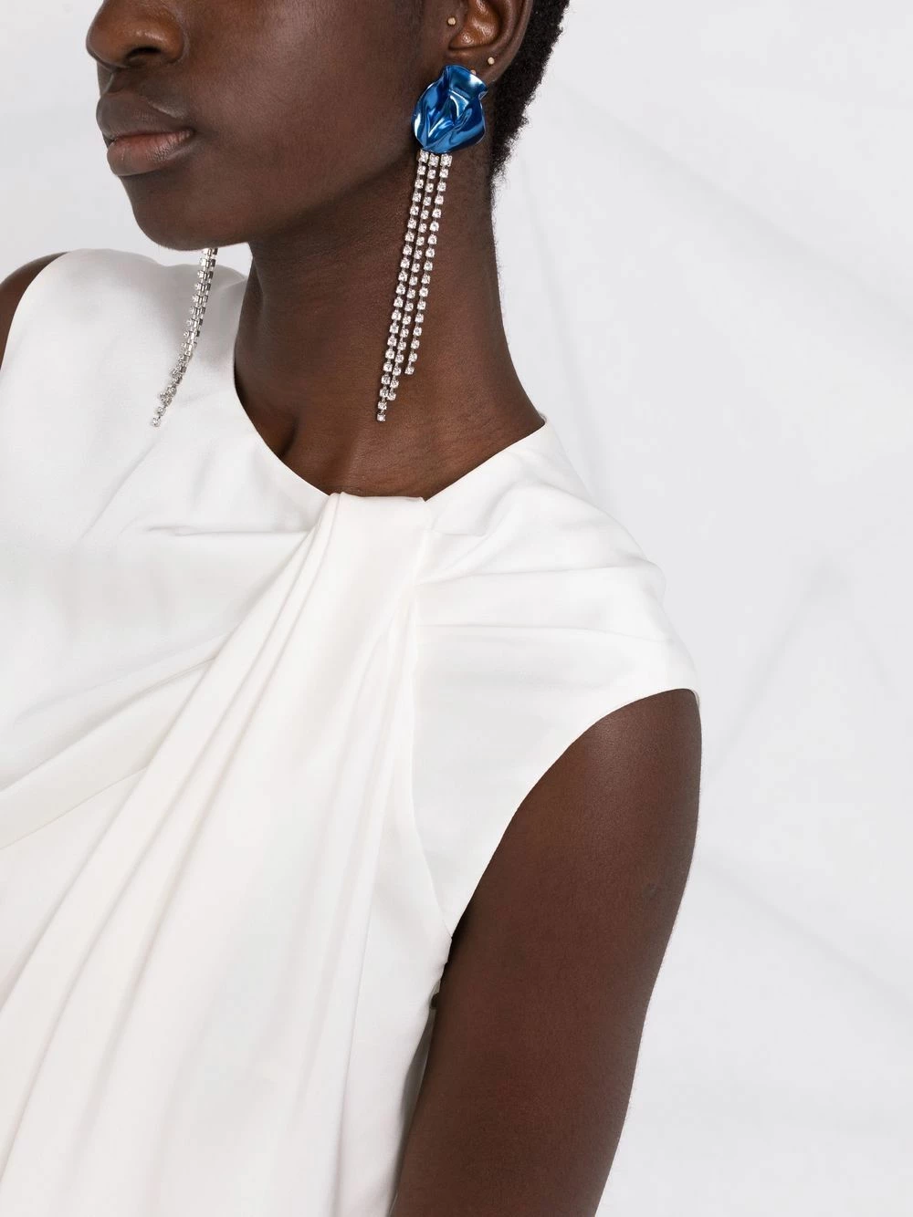 Alexander McQueen Draped silk tank top 3 Alexander McQueen draped silk tank top