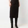 Alexander McQueen high-waisted slit-detail skirt