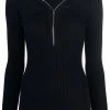 Alexander McQueen ribbed-knit half-zip top