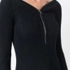 Alexander McQueen ribbed-knit half-zip top