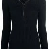 Alexander McQueen ribbed-knit half-zip top