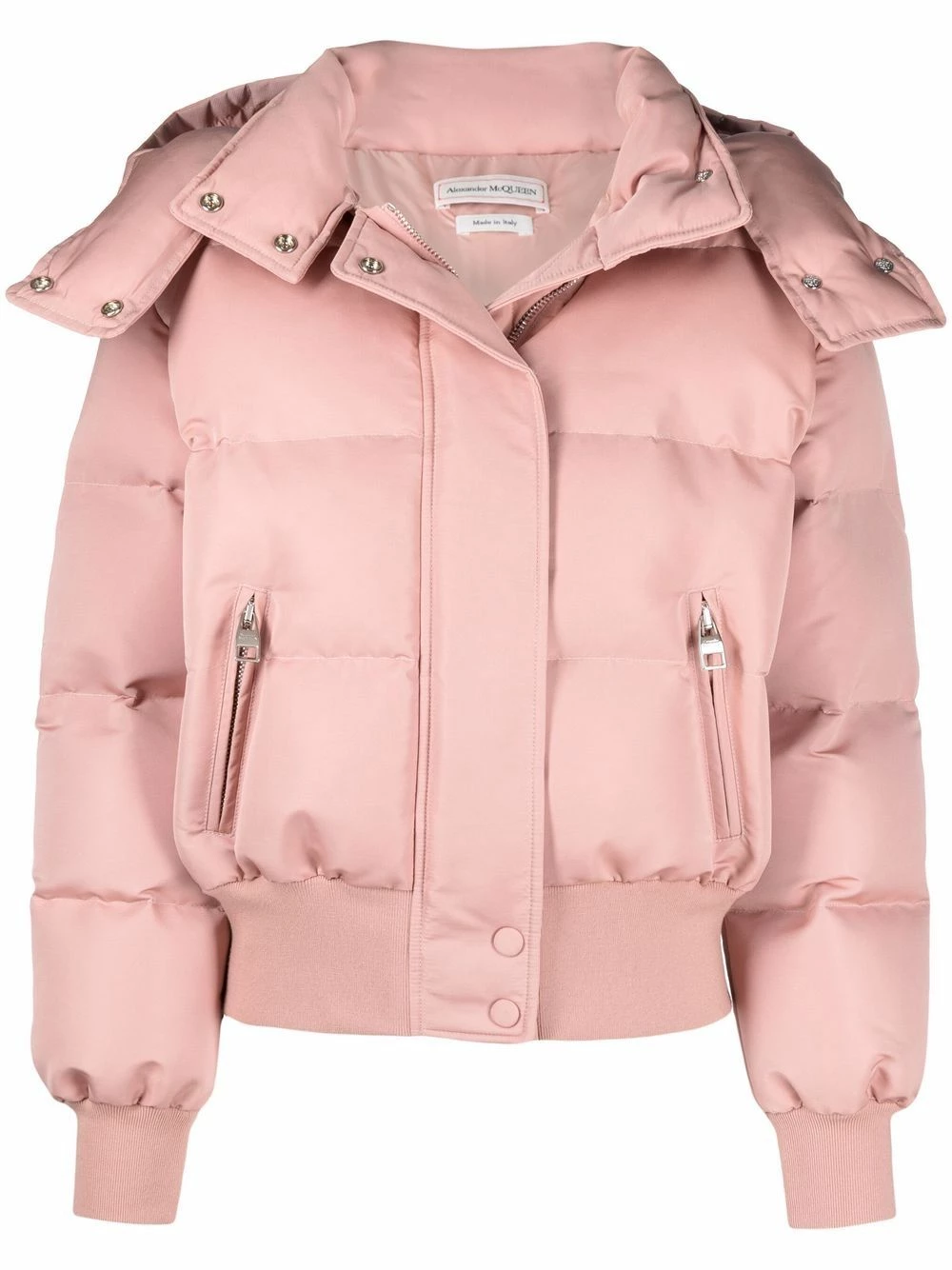 Alexander McQueen Zip pockets hooded puffer jacket 1 Alexander McQueen zip-pockets hooded puffer jacket