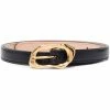 Alexander McQueen slim gold buckle belt