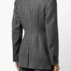 Alexander McQueen vertical-stripe double-breasted blazer