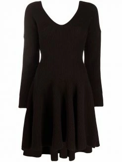 Alexander McQueen knitted flared dress