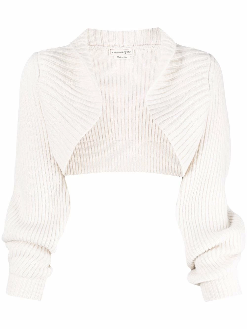 Alexander McQueen Ribbed cashmere bolero 1 Alexander McQueen ribbed cashmere bolero