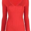 Alexander McQueen V-neck ribbed-knit jumper