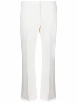 Alexander McQueen lace-panel cropped trousers