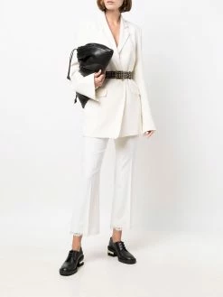 Alexander McQueen lace-panel cropped trousers