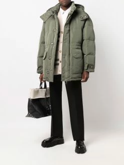 Alexander McQueen graffiti oversized padded coat