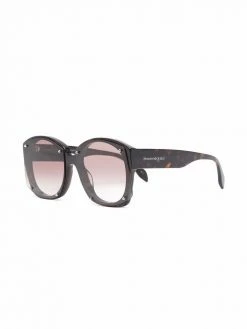 Alexander McQueen tortoiseshell-effect oversized-frame sunglasses