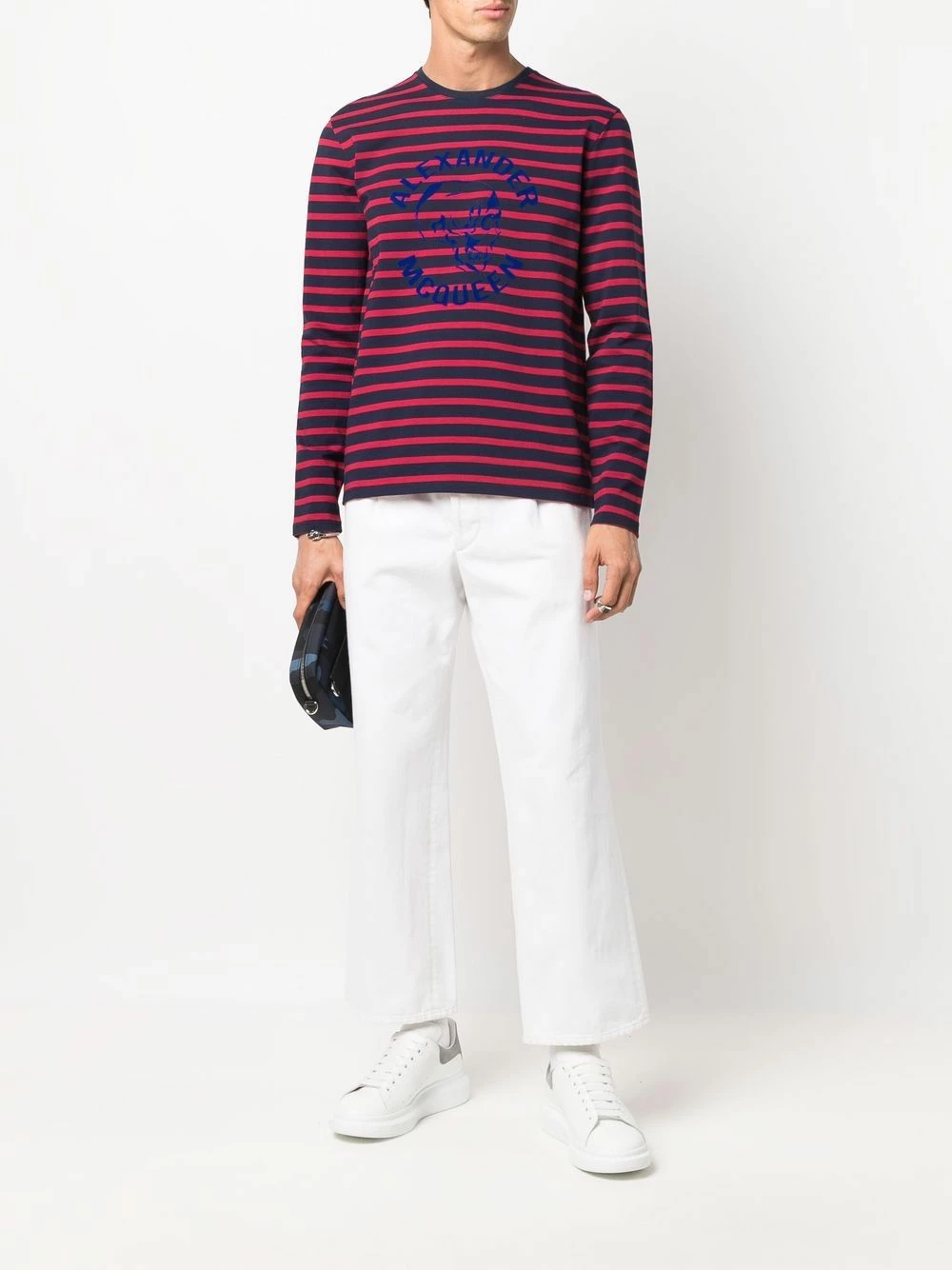 Alexander McQueen Striped long sleeve T shirt 2 Alexander McQueen striped long sleeve T-shirt