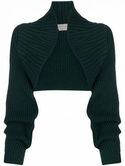 Alexander McQueen ribbed-knit cropped cardigan