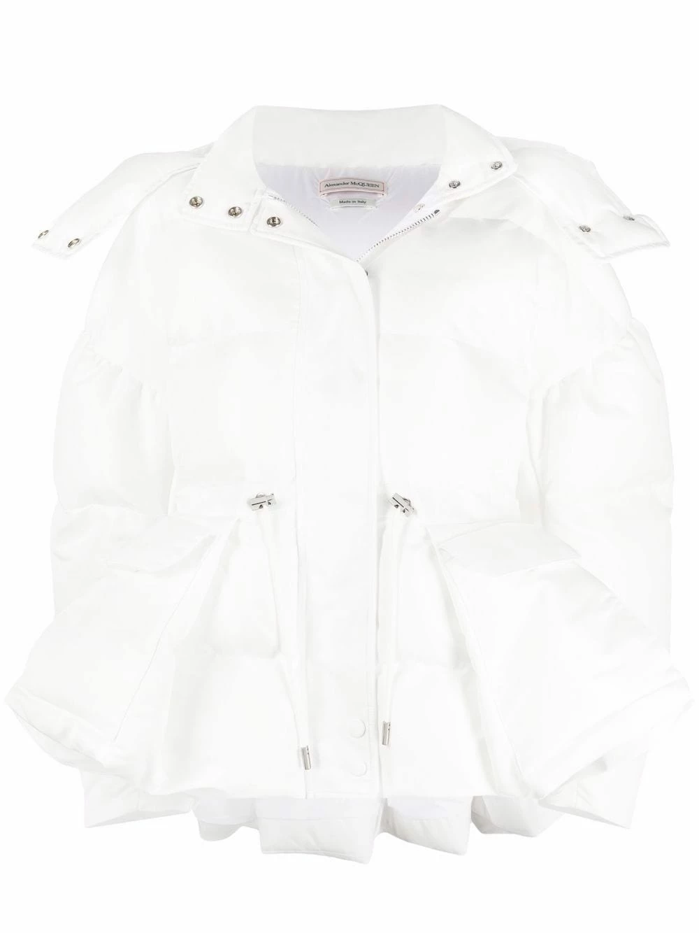 Alexander McQueen Drawstring waist padded jacket 1 Alexander McQueen drawstring-waist padded jacket