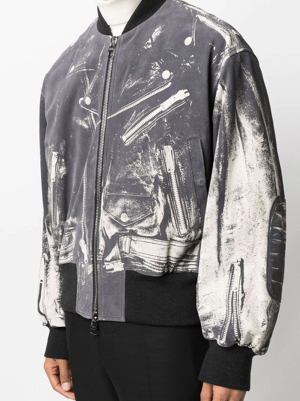 Alexander McQueen Zipped bomber jacket 5 Alexander McQueen zipped bomber jacket