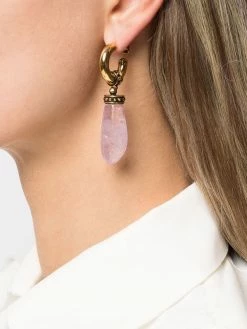 Alexander McQueen stone pendant earring