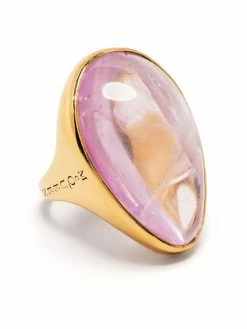 Alexander McQueen stone logo-engraved ring