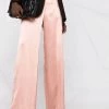 Alexander McQueen Satin effect wide leg trousers 12 Alexander McQueen satin-effect wide-leg trousers