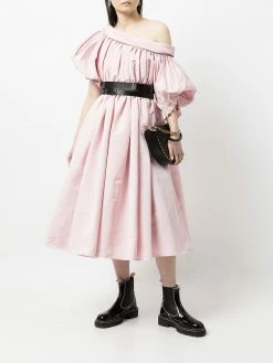 Alexander McQueen off-shoulder puff sleeve dress