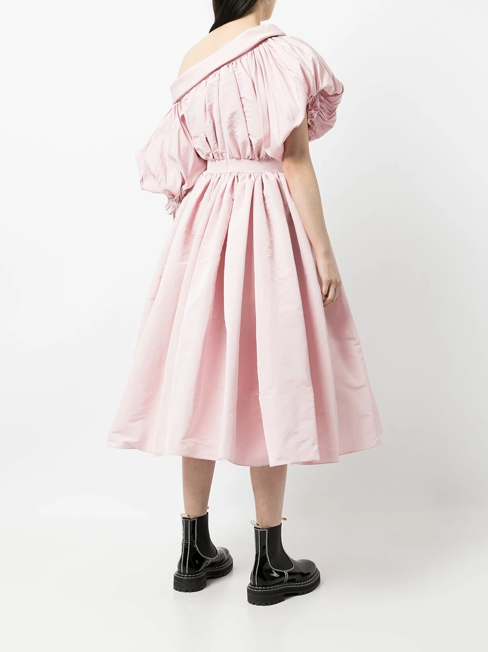 Alexander McQueen Off shoulder puff sleeve dress 4 Alexander McQueen off-shoulder puff sleeve dress