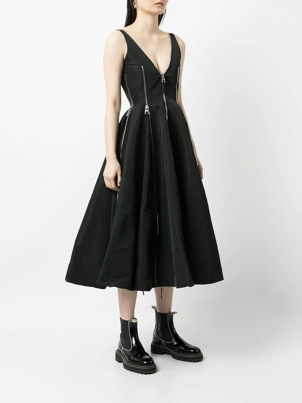 Alexander McQueen Zipped A line dress 3 Alexander McQueen zipped A-line dress