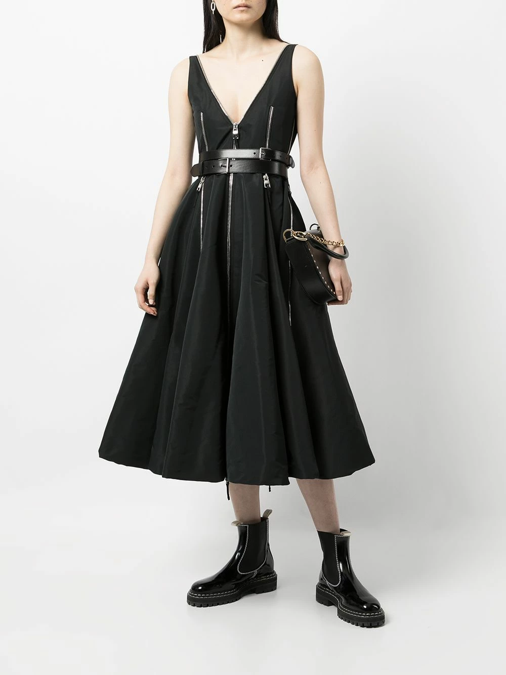Alexander McQueen Zipped A line dress 2 Alexander McQueen zipped A-line dress