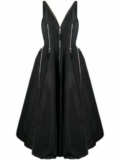 Alexander McQueen zipped A-line dress