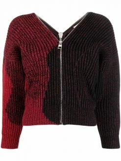 Alexander McQueen zipped-up V-neck sweater