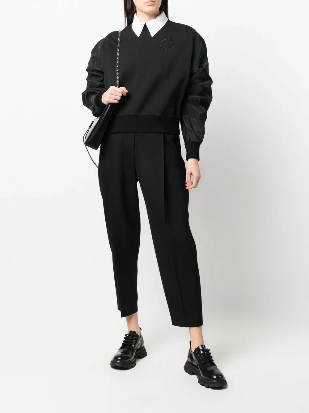 Alexander McQueen Two tone logo sweatshirt 2 Alexander McQueen two-tone logo sweatshirt