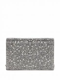 Alexander McQueen skull stud crystal-embellished shoulder bag