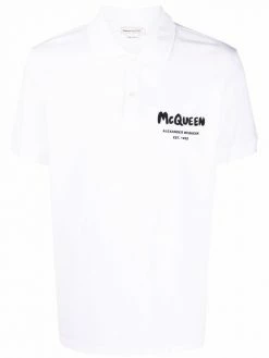 Alexander McQueen logo-print cotton polo shirt