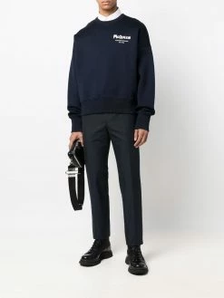 Alexander McQueen graffiti logo straight leg trousers