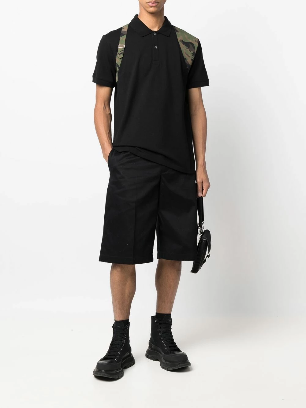Alexander McQueen Straight leg cotton shorts 2 Alexander McQueen straight leg cotton shorts